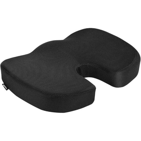 memory foam seat cushion office chair support ergonomic comfort gel cushion blac - Picture 7 of 7